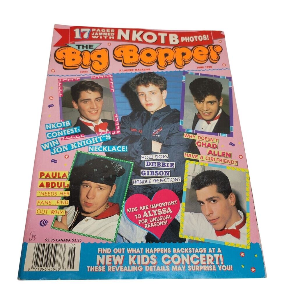 Big Bopper Magazine JUNE 1990 NEW KIDS ON THE BLOCK~Used
